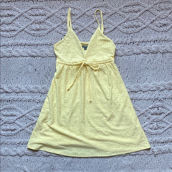 wild fable Dresses & Skirts - Wild Fable - Butter Yellow Eyelet Sundress w/ Adjustable Straps